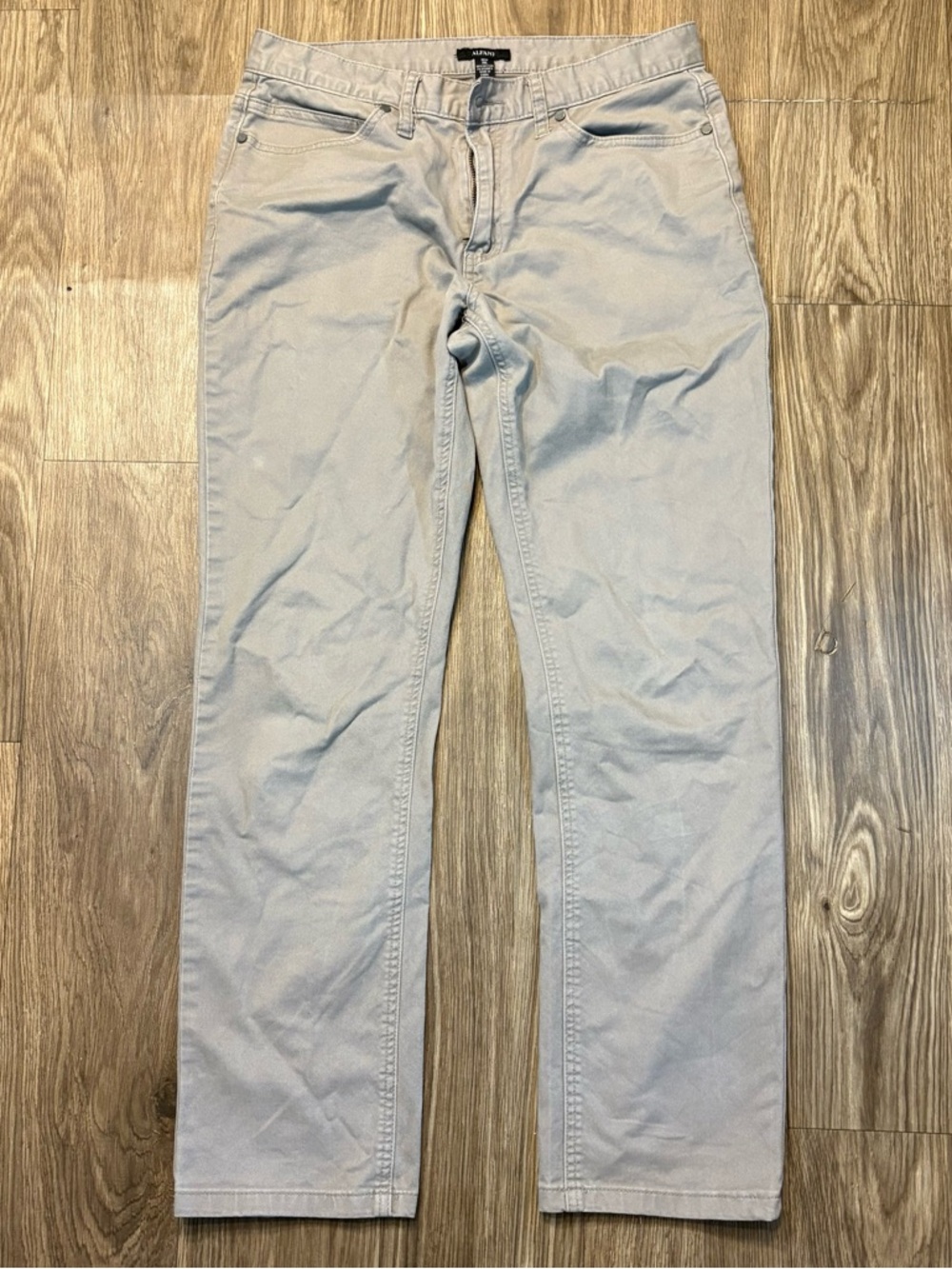Alfani Light Gray Straight Leg Chinos